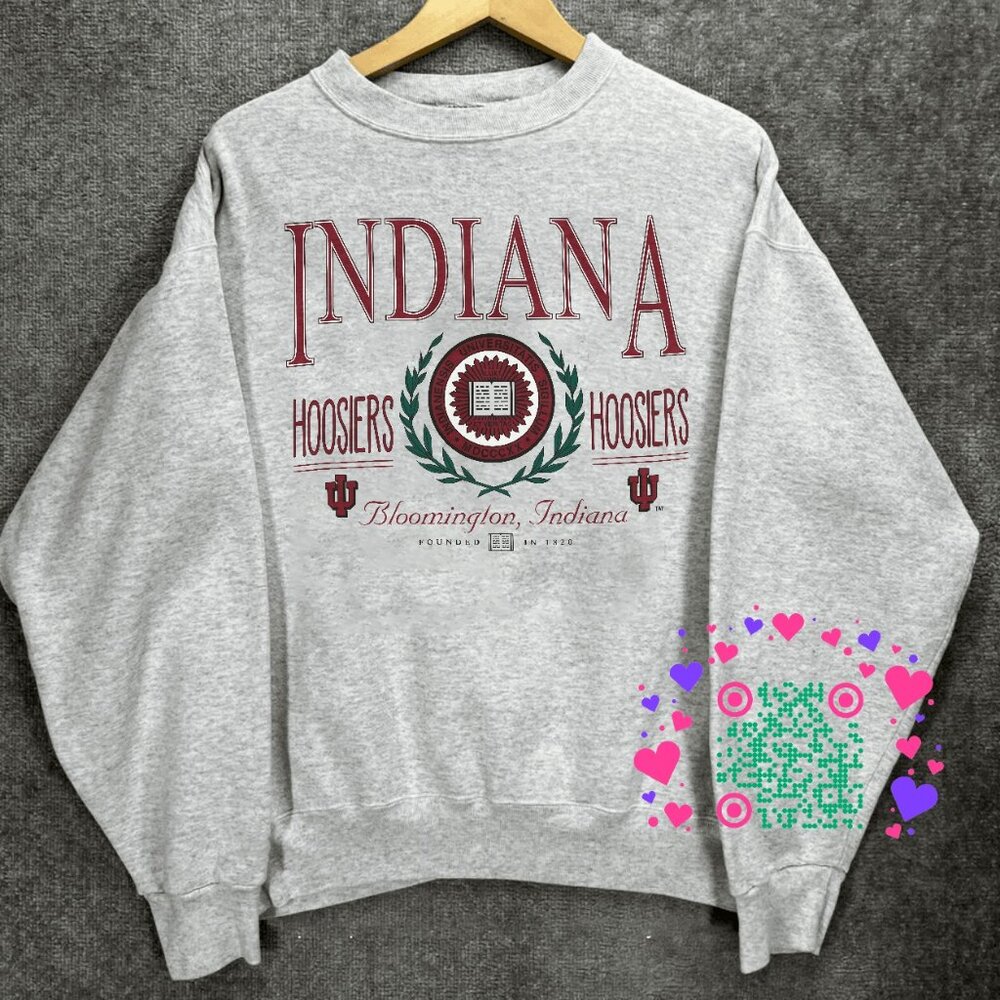 University of Indiana Hoosiers Sweatshirt, Retro IU Hoosiers Shirt Tee